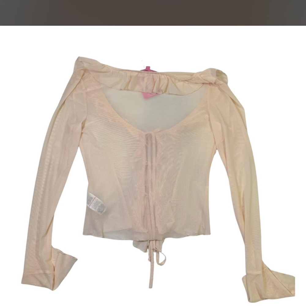 Edikted Cream Ruffle Blouse - Picture 4 of 5